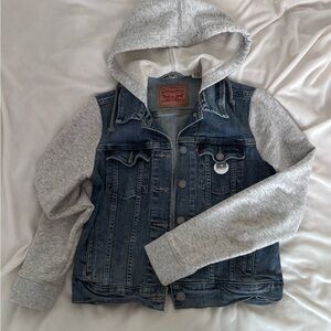 Levi's Blue and Gray Hybrid Jean Jacket